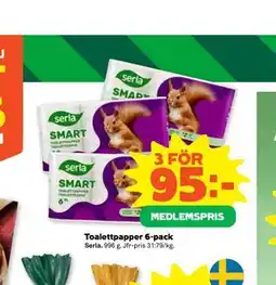 Stora Coop Toalettpapper 6-pack, Medlemspris erbjuda