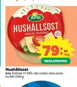 Coop Hushållsost, Medlemspris erbjuda