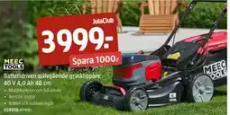 Jula Batteridriven självgående gräsklippare 40 V 4,0 Ah 46 cm, Medlemspris erbjuda