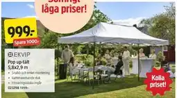 Jula Pop up-tält 5,8x2,9 m erbjuda