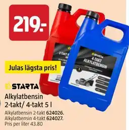 Jula Alkylatbensin 2-takt/ 4-takt 5 l erbjuda