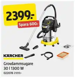 Jula Grovdammsugare 30 l 1300 W erbjuda