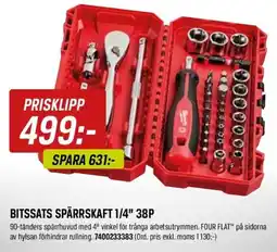 Swedol Bitssats spärrskaft 1/4" 38P erbjuda