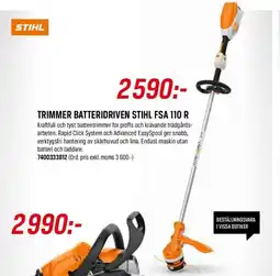 Swedol Trimmer batteridriven Stihl FSA 110 R erbjuda