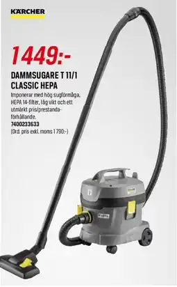 Swedol KÄRCHER Dammsugaret 11/1 classic hepa erbjuda