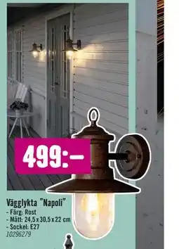 Hornbach Vägglykta ”Napoli” erbjuda