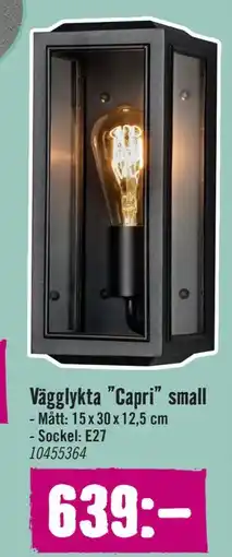 Hornbach Vägglykta ”Capri” small erbjuda