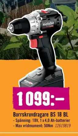 Hornbach Borrskruvdragare BS 18 BL erbjuda