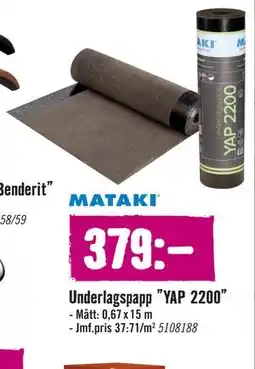 Hornbach Underlagspapp ”YAP 2200” erbjuda