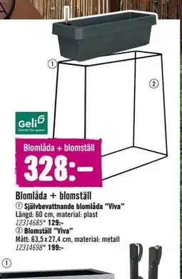 Hornbach Blomlåda + blomställ erbjuda