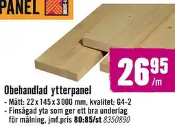 Hornbach Obehandlad ytterpanel erbjuda