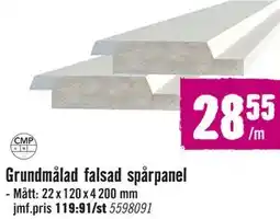 Hornbach Grundmålad falsad spårpanel erbjuda