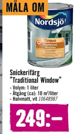 Hornbach Snickerifärg ”Traditional Window” erbjuda