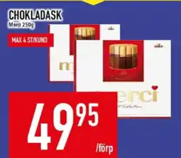 Matdax Chokladask Merci erbjuda
