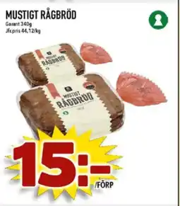 Matdax Mustigt rågbröd erbjuda
