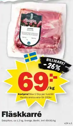 Pekås Fläskkarré erbjuda