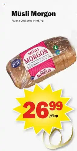 Pekås Müsli morgon erbjuda