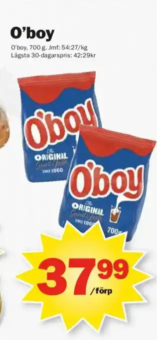 Pekås O'boy erbjuda