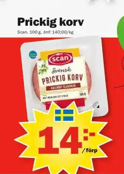 Pekås Prickig korv erbjuda