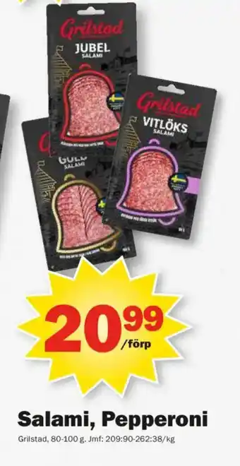 Pekås Salami, Pepperoni erbjuda