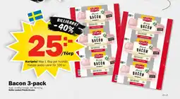 Pekås Bacon 3-pack erbjuda