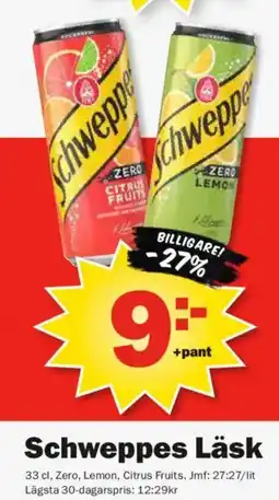 Pekås Schweppes Läsk erbjuda