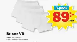 Pekås Boxer Vit erbjuda