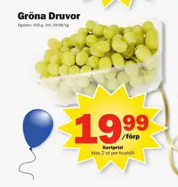 Pekås Gröna druvor erbjuda