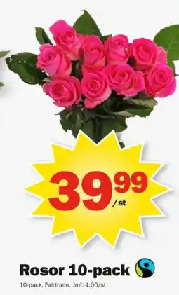Pekås Rosor 10-pack erbjuda