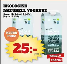 Bonum Matmarknad Ekologisk yoghurt erbjuda