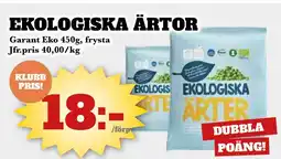 Bonum Matmarknad Ekologiska ärtor erbjuda