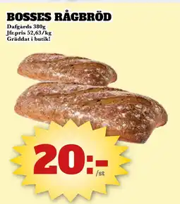 Bonum Matmarknad Bosses rågbröd erbjuda