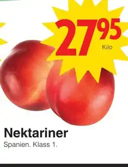 Matöppet Nektariner erbjuda