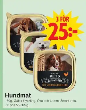 Matöppet Hundmat erbjuda