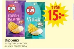 Matöppet Dippmix erbjuda