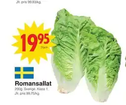 Matöppet Romansallat erbjuda