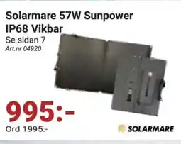 Erlandsons Brygga Solarmare 57W Sunpower IP68 Vikbar erbjuda