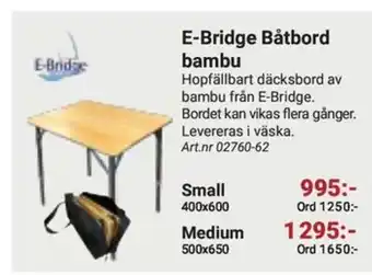 E-Bridge Båtbord bambu