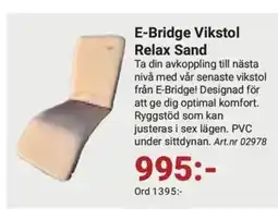 Erlandsons Brygga E-Bridge Vikstol Relax Sand erbjuda