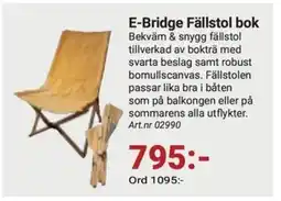 Erlandsons Brygga E-Bridge Fällstol bok erbjuda