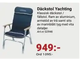 Erlandsons Brygga Däckstol Yachting erbjuda
