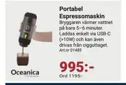 Erlandsons Brygga Portabel Espressomaskin erbjuda