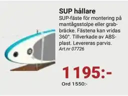 Erlandsons Brygga SUP hållare erbjuda