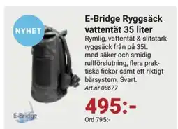 Erlandsons Brygga E-Bridge Ryggsäck vattentät erbjuda
