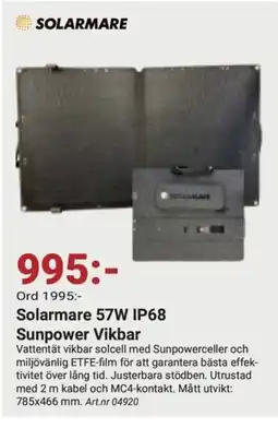 Erlandsons Brygga Solarmare 57W IP68 Sunpower Vikbar erbjuda