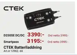 Erlandsons Brygga CTEK Batteriladdning erbjuda