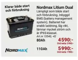 Erlandsons Brygga Nordmax Litium Dual erbjuda