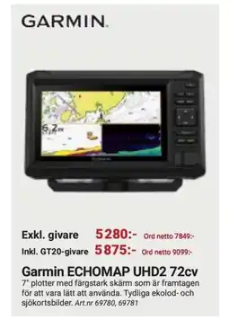 Erlandsons Brygga Garmin ECHOMAP UHD2 72cv 7 erbjuda
