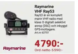 Erlandsons Brygga Raymarine VHF Ray53 erbjuda