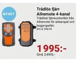 Erlandsons Brygga Trådlös fjärr Allremote 4-kanal erbjuda